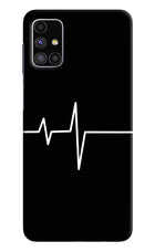 Heart Beats Samsung M51 Hard Case Back Cover by Casekaro