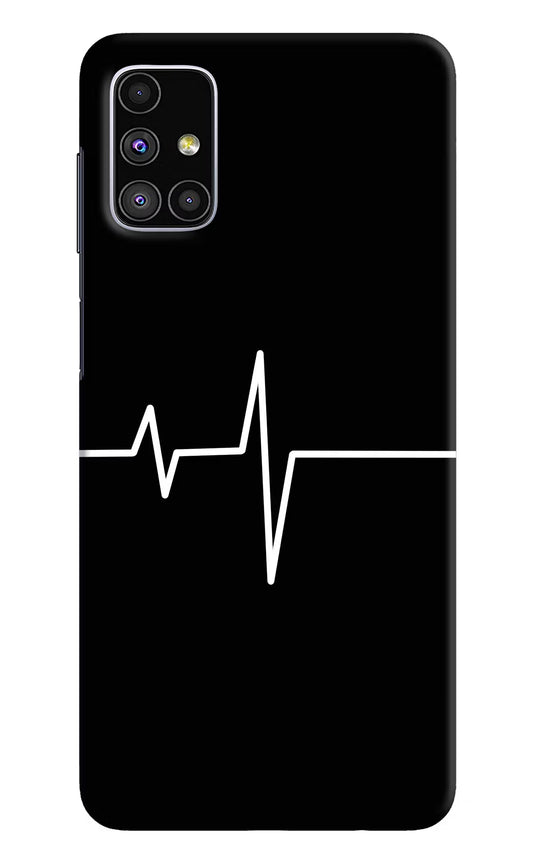 Heart Beats Samsung M51 Hard Case Back Cover by Casekaro