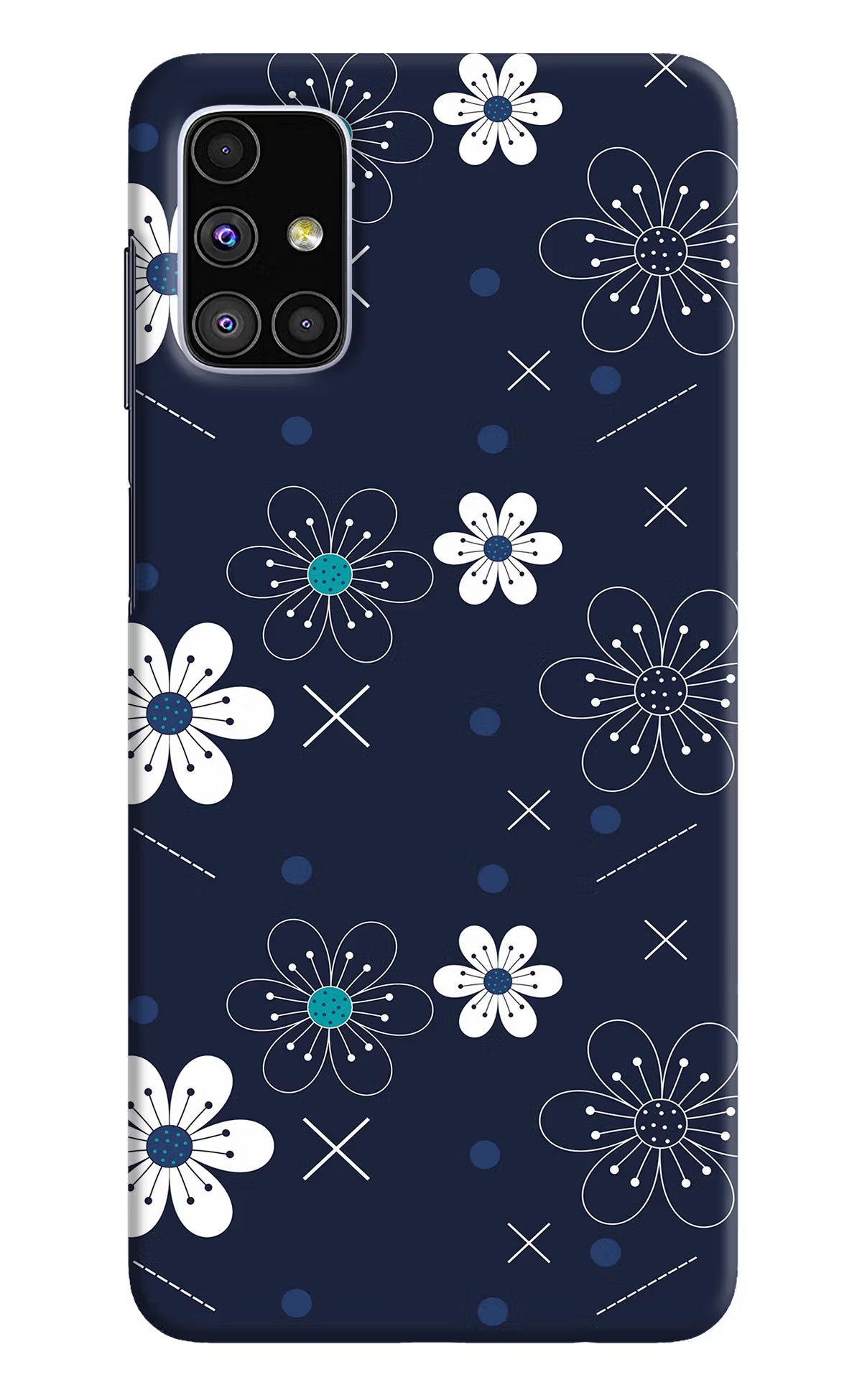 Flowers Samsung M51 Hard Case Back Cover by Casekaro