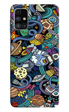 Space Abstract Samsung M51 Hard Case Back Cover by Casekaro