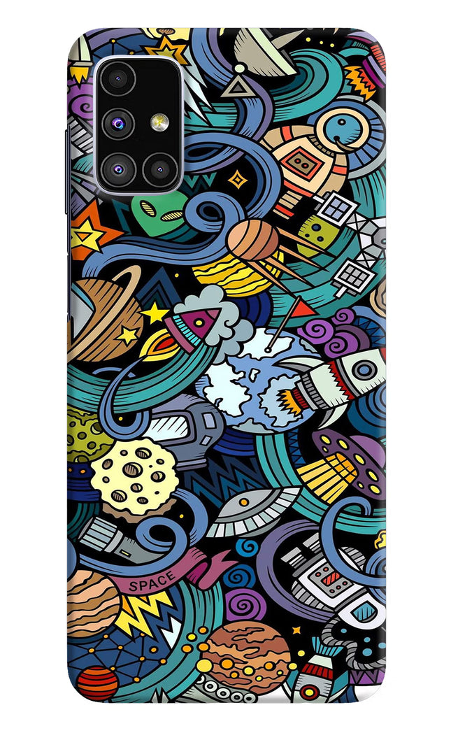 Space Abstract Samsung M51 Hard Case Back Cover by Casekaro