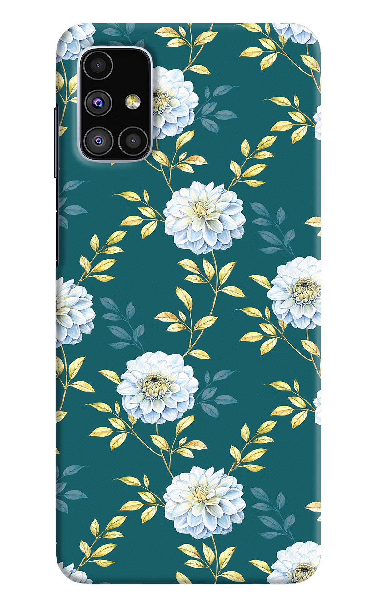 Flowers Samsung M51 Hard Case Back Cover by Casekaro