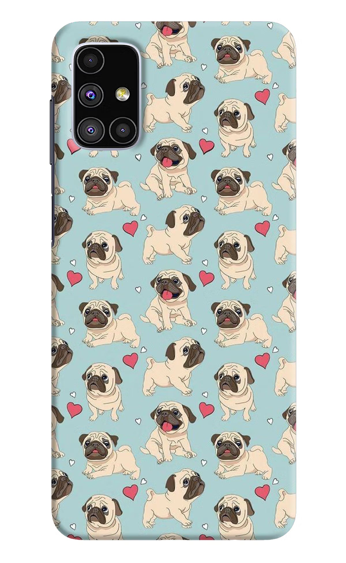 Pug Dog Samsung M51 Hard Case Back Cover by Casekaro