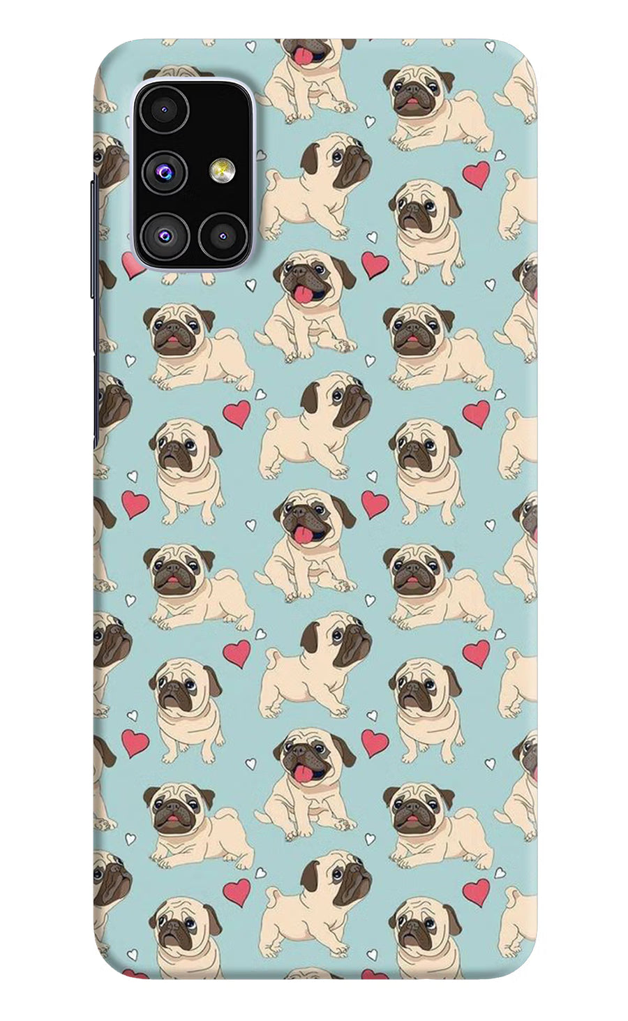 Pug Dog Samsung M51 Back Cover, Hard case