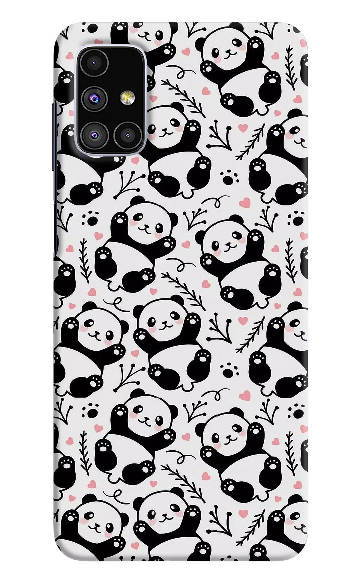 Cute Panda Samsung M51 Hard Case Back Cover by Casekaro