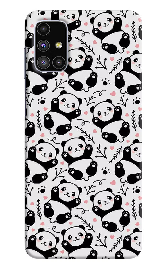 Cute Panda Samsung M51 Hard Case Back Cover by Casekaro