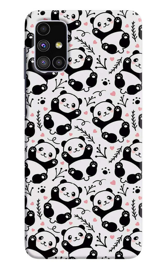 Cute Panda Samsung M51 Hard Case Back Cover by Casekaro