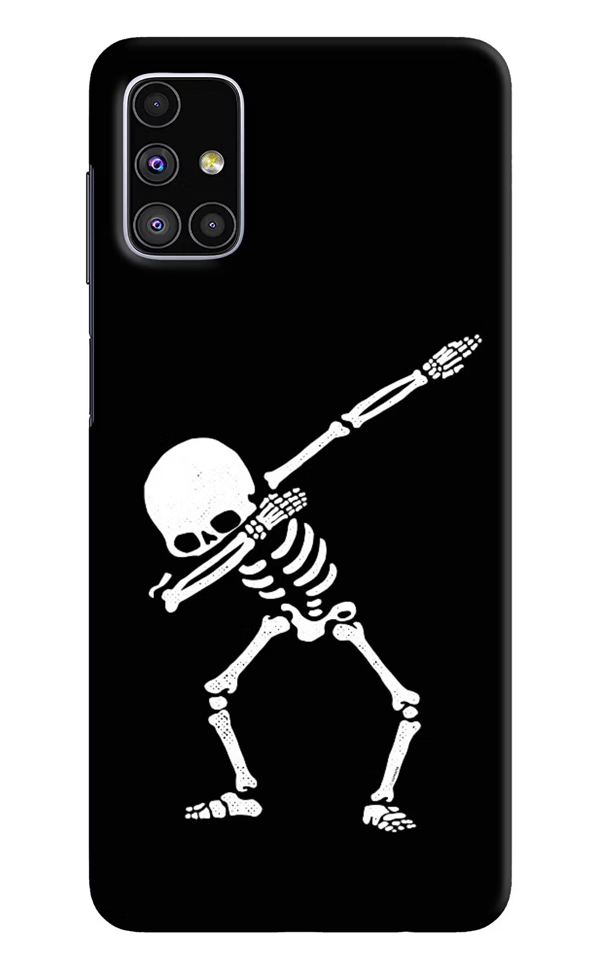 Dabbing Skeleton Art Samsung M51 Hard Case Back Cover by Casekaro
