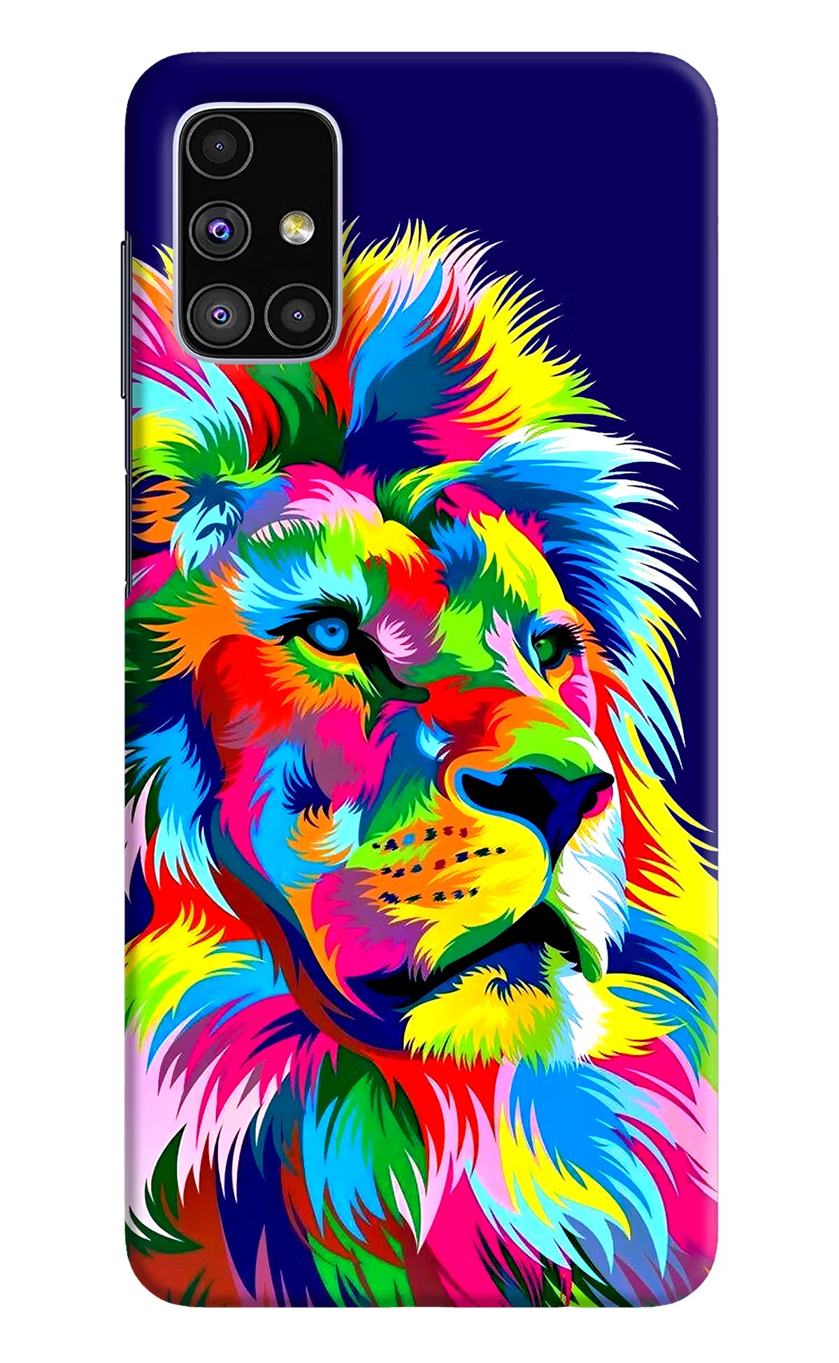 Vector Art Lion Samsung M51 Hard Case Back Cover by Casekaro