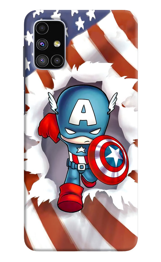 Captain America Samsung M51 Hard Case Back Cover by Casekaro