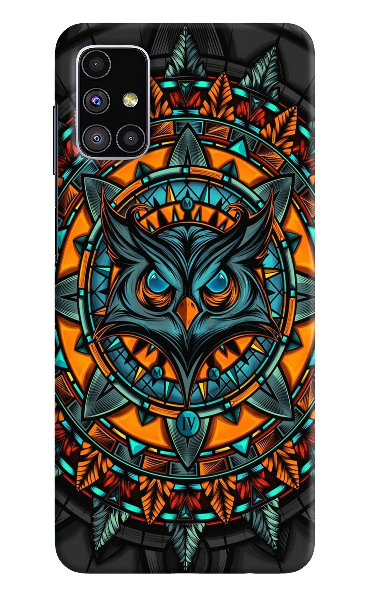 Angry Owl Art Samsung M51 Hard Case Back Cover by Casekaro