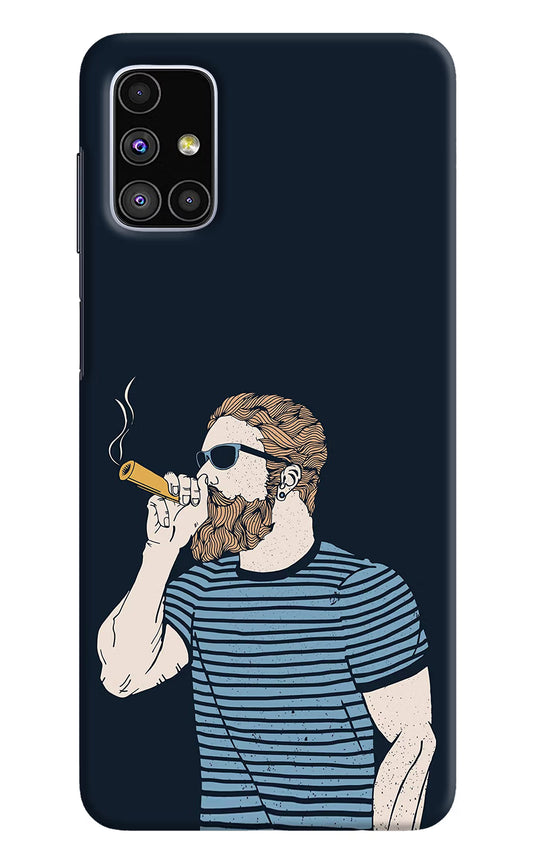 Smoking Samsung M51 Hard Case Back Cover by Casekaro