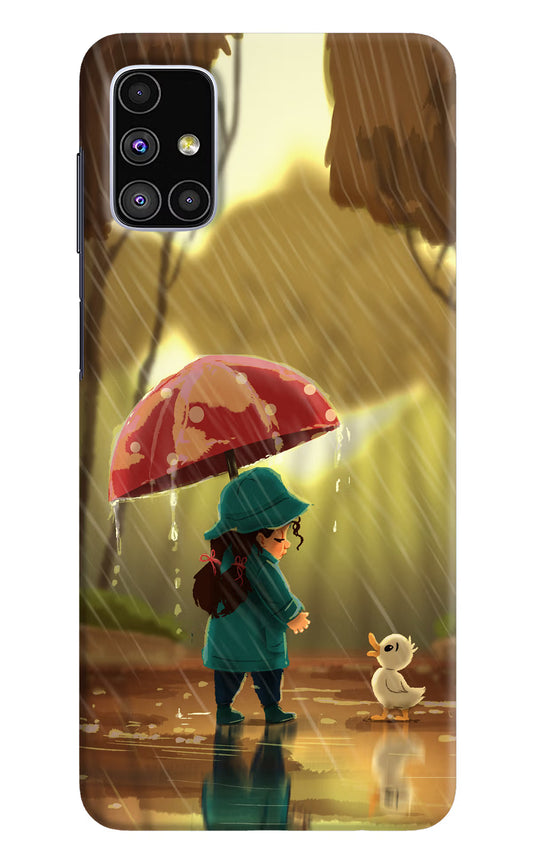 Rainy Day Samsung M51 Hard Case Back Cover by Casekaro