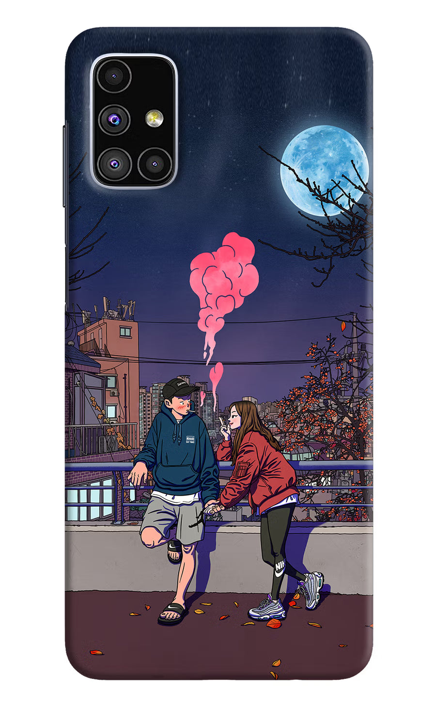 Chilling Couple Samsung M51 Back Cover, Hard case