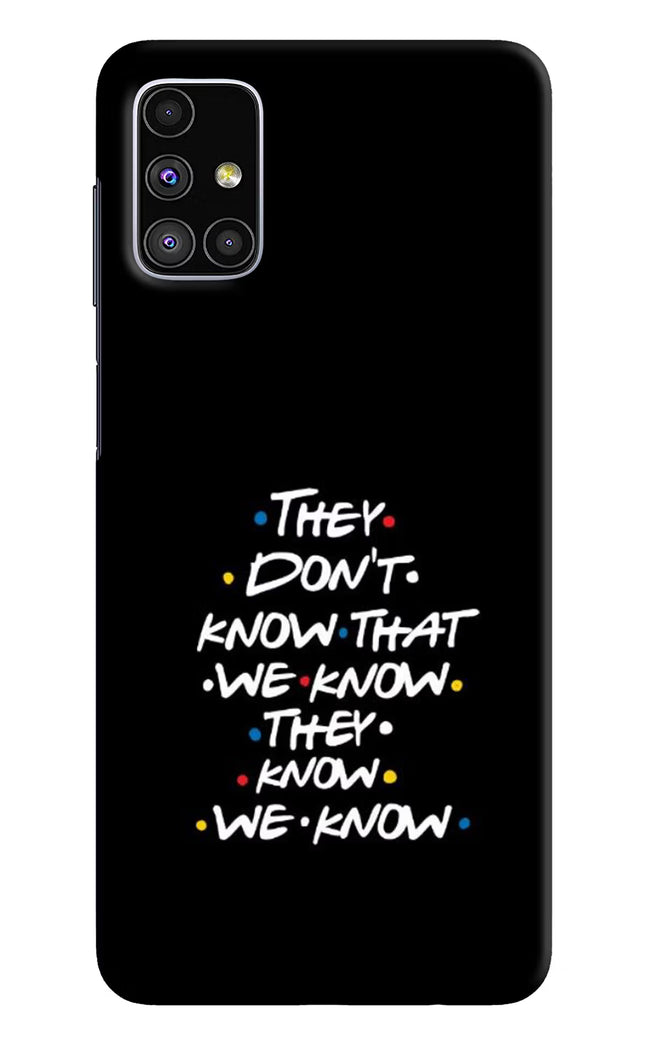 FRIENDS Dialogue Samsung M51 Hard Case Back Cover by Casekaro