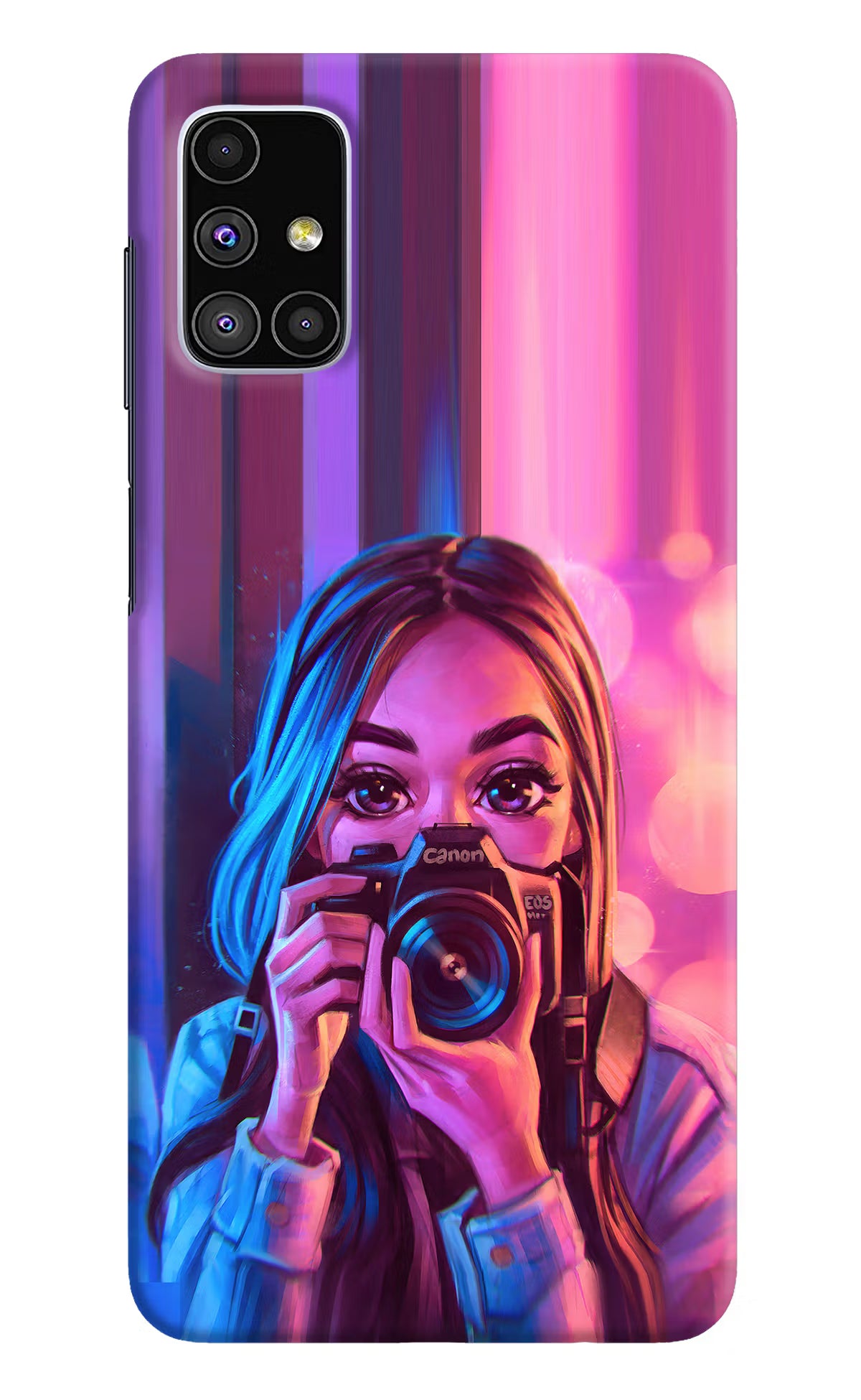 Girl Photographer Samsung M51 Hard Case Back Cover by Casekaro