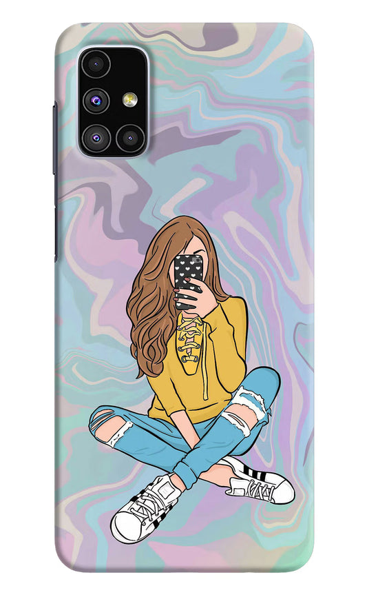 Selfie Girl Samsung M51 Hard Case Back Cover by Casekaro