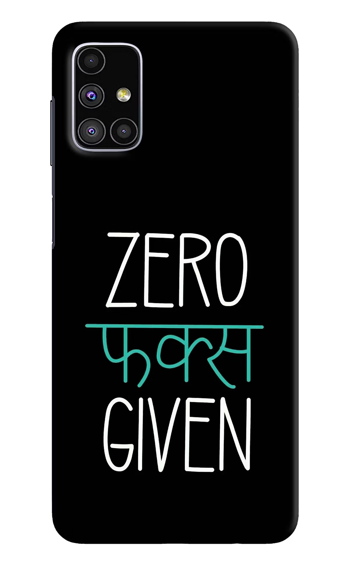 Zero Fucks Given Samsung M51 Hard Case Back Cover by Casekaro