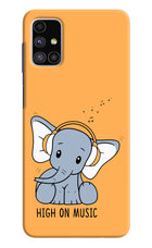 High On Music Samsung M51 Hard Case Back Cover by Casekaro