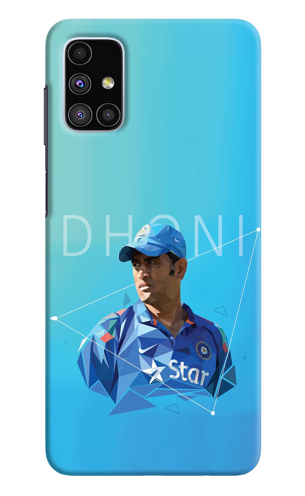 Dhoni Artwork Samsung M51 Hard Case Back Cover by Casekaro