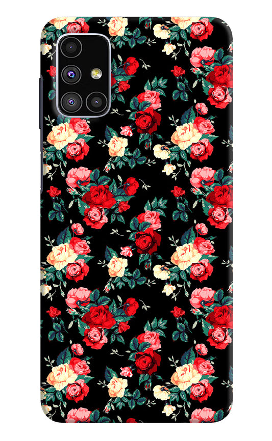 Rose Pattern Samsung M51 Hard Case Back Cover by Casekaro