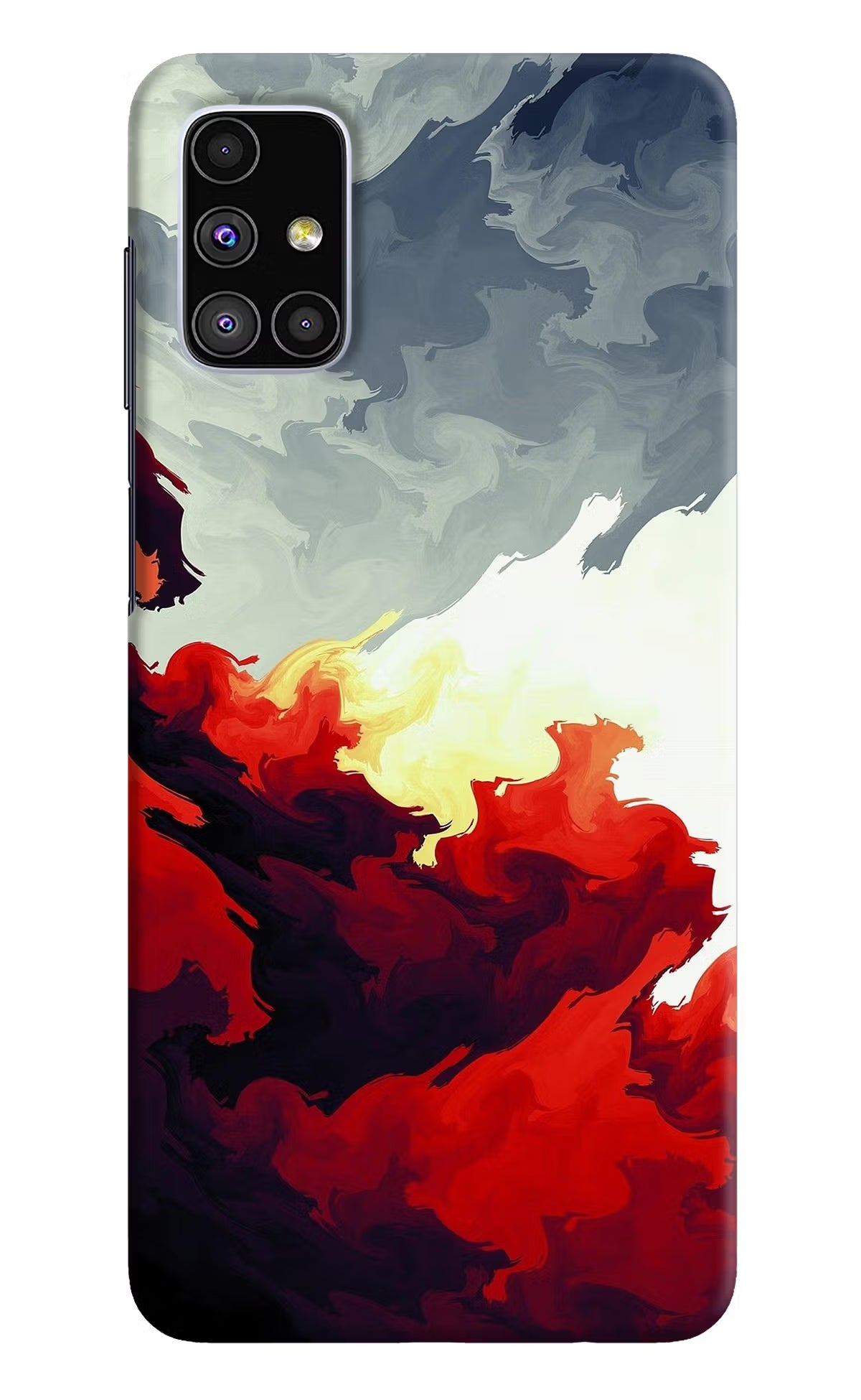 Fire Cloud Samsung M51 Hard Case Back Cover by Casekaro