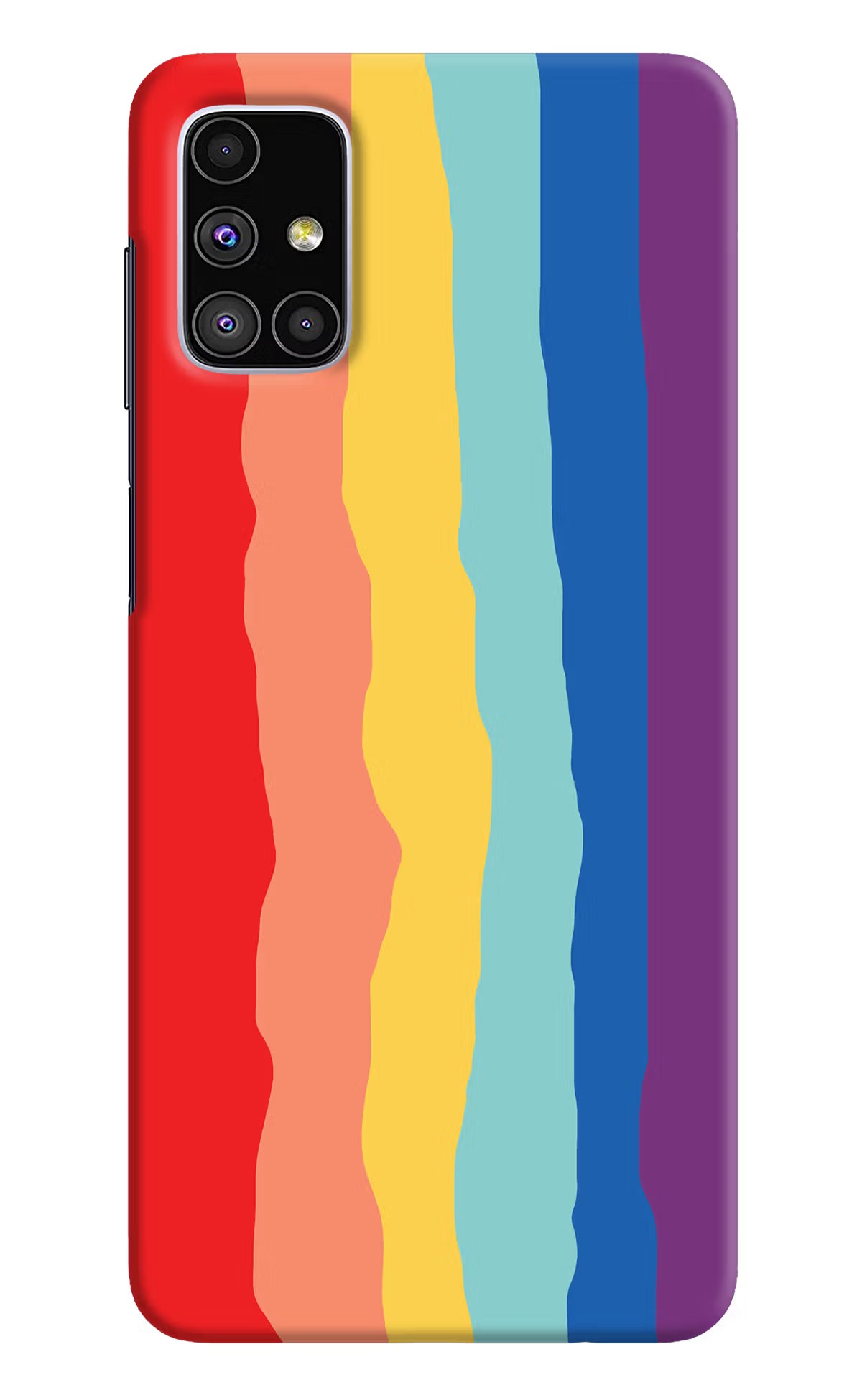 Rainbow Samsung M51 Hard Case Back Cover by Casekaro