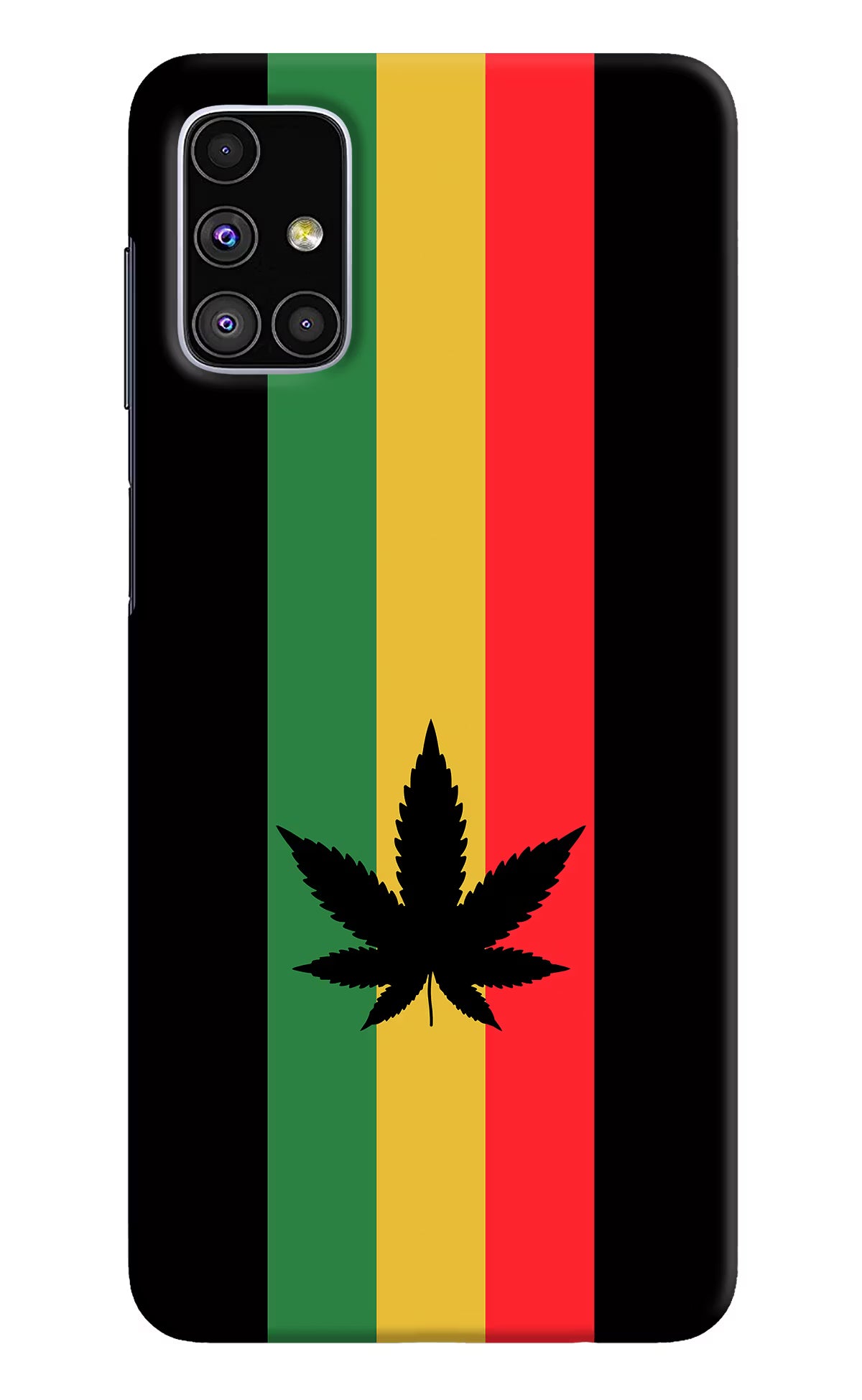 Weed Flag Samsung M51 Hard Case Back Cover by Casekaro