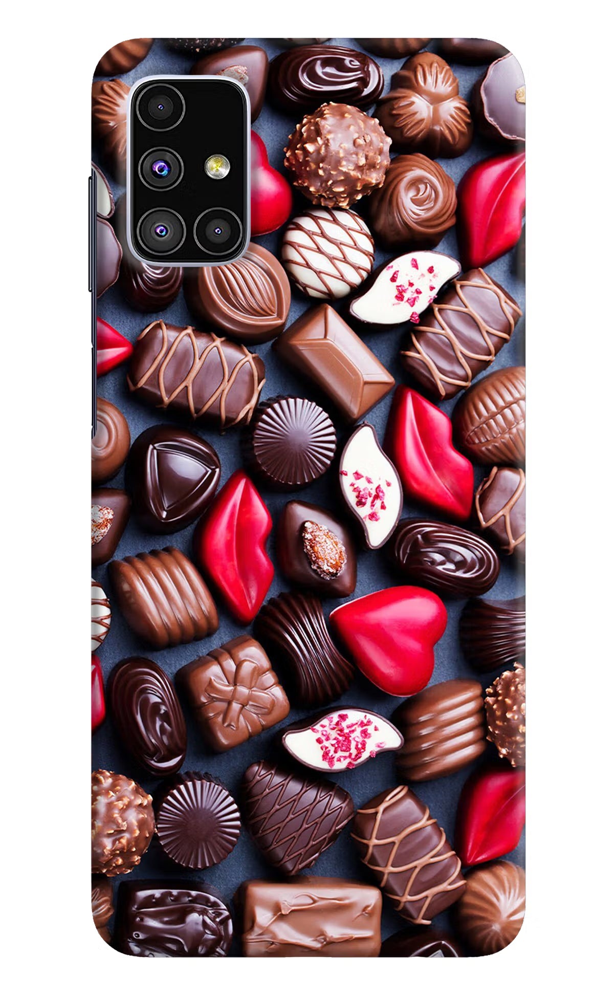 Chocolates Samsung M51 Hard Case Back Cover by Casekaro