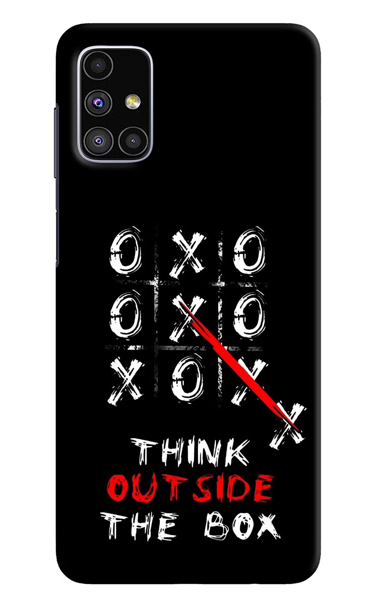 Think out of the BOX Samsung M51 Hard Case Back Cover by Casekaro