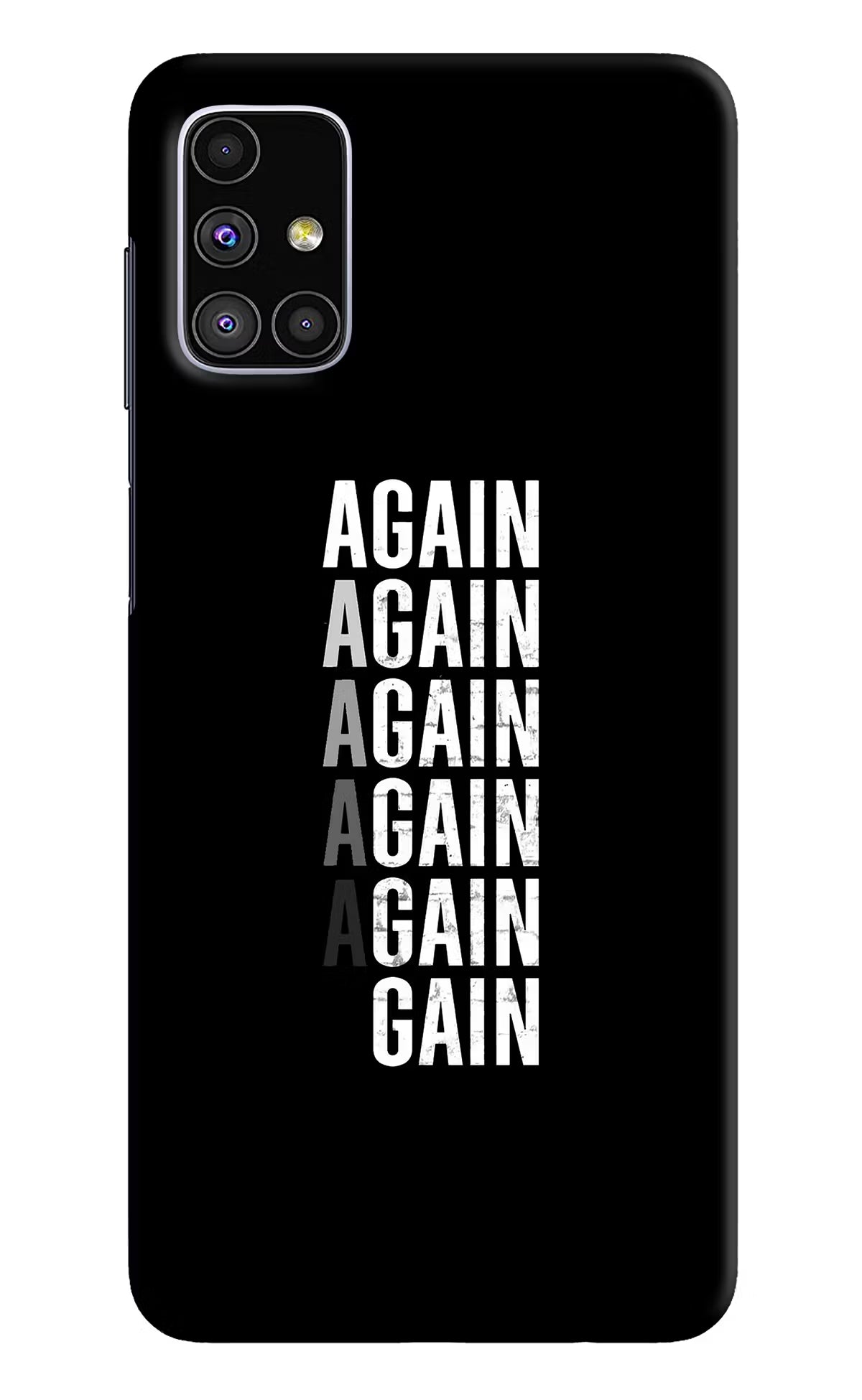 Again Again Gain Samsung M51 Hard Case Back Cover by Casekaro