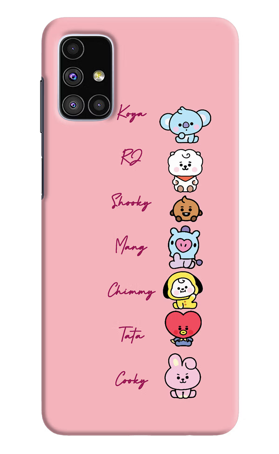BTS names Samsung M51 Back Cover, Hard case