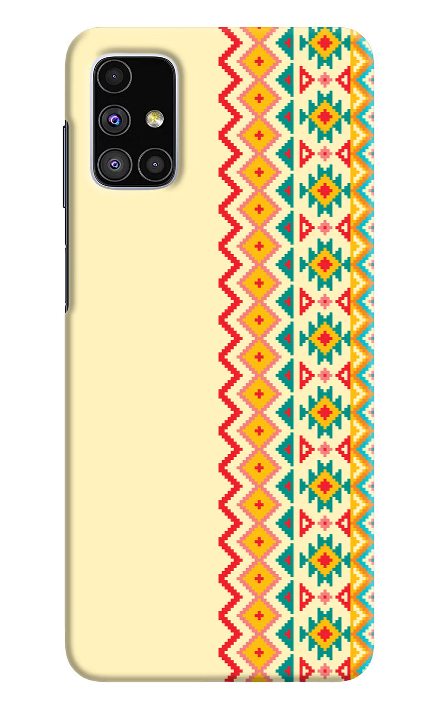 Ethnic Seamless Samsung M51 Back Cover, Hard case