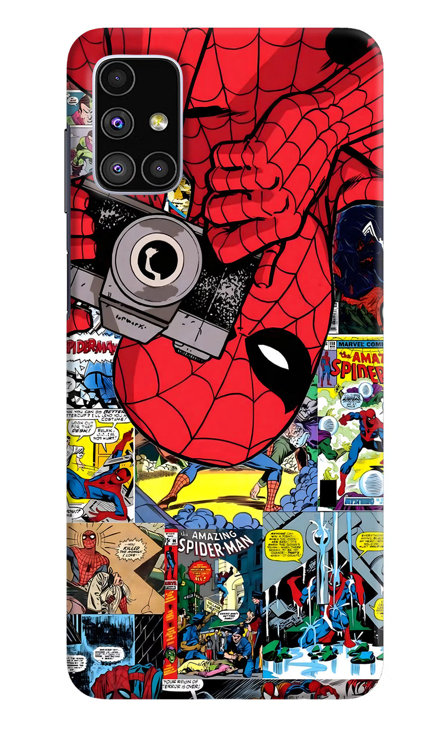 Spider Man Samsung M51 Back Cover, Hard case
