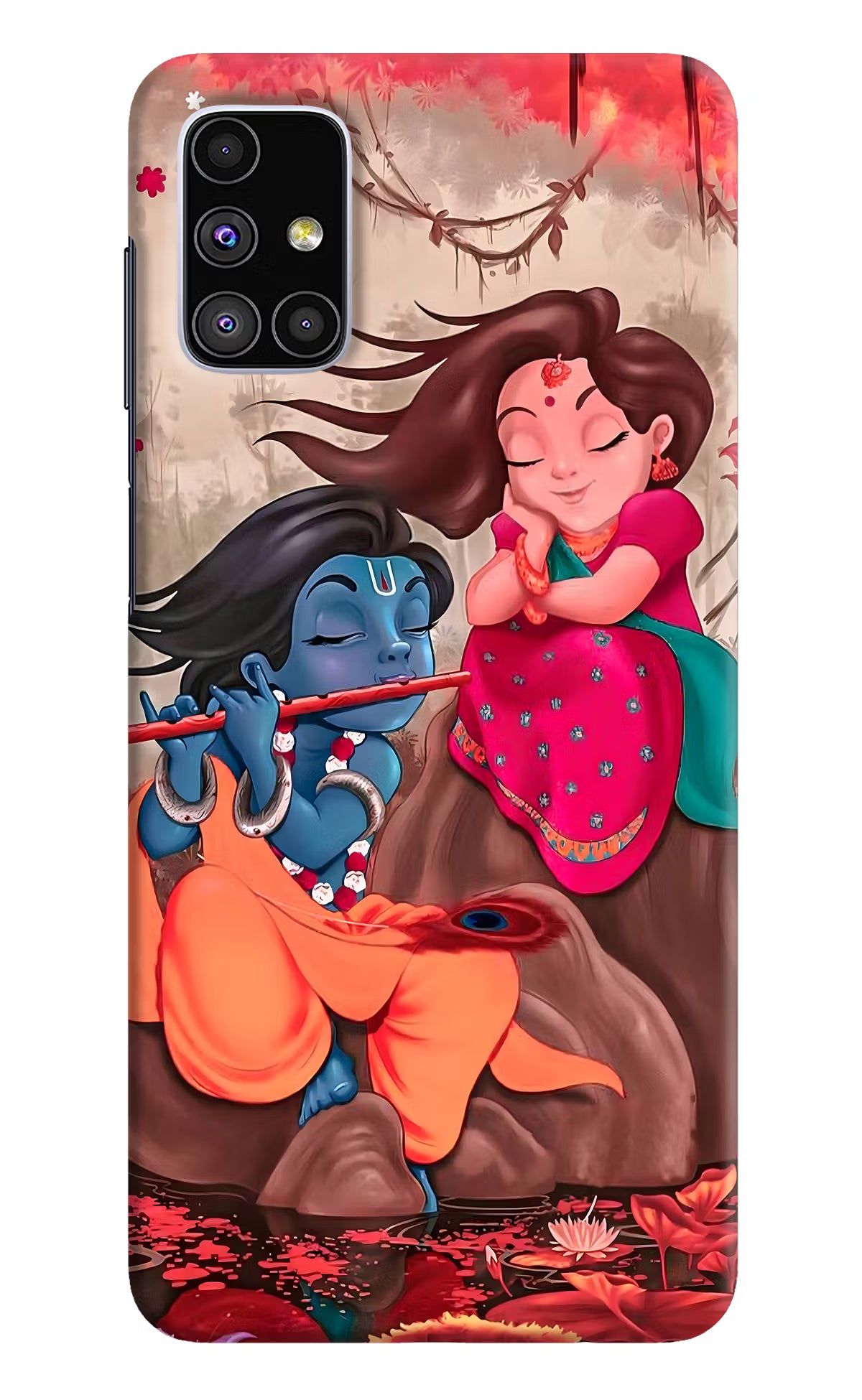 Radhe Krishna Samsung M51 Hard Case Back Cover by Casekaro