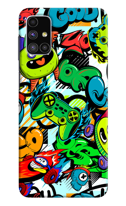 Game Doodle Samsung M51 Hard Case Back Cover by Casekaro