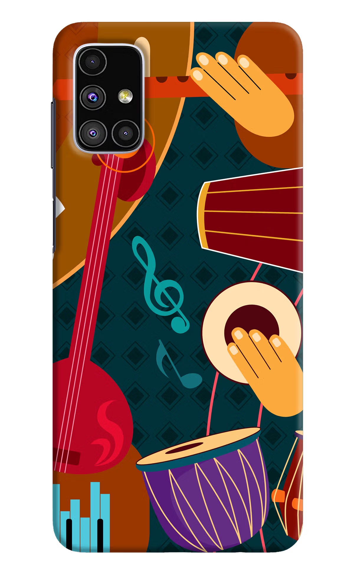Music Instrument Samsung M51 Hard Case Back Cover by Casekaro