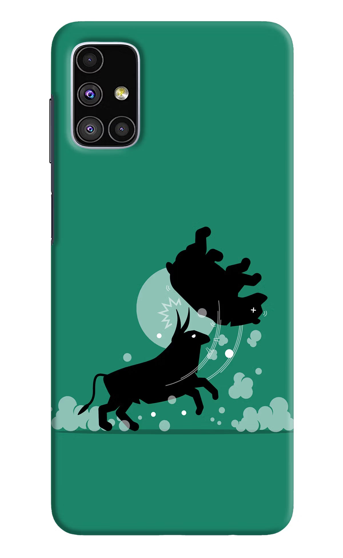 Bull Conqueror Samsung M51 Hard Case Back Cover by Casekaro
