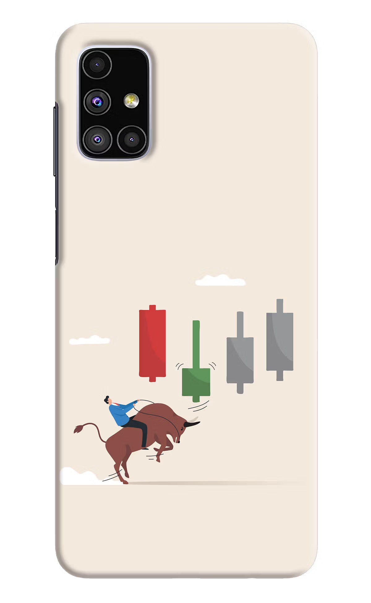 Bull Trading Momentum Samsung M51 Hard Case Back Cover by Casekaro