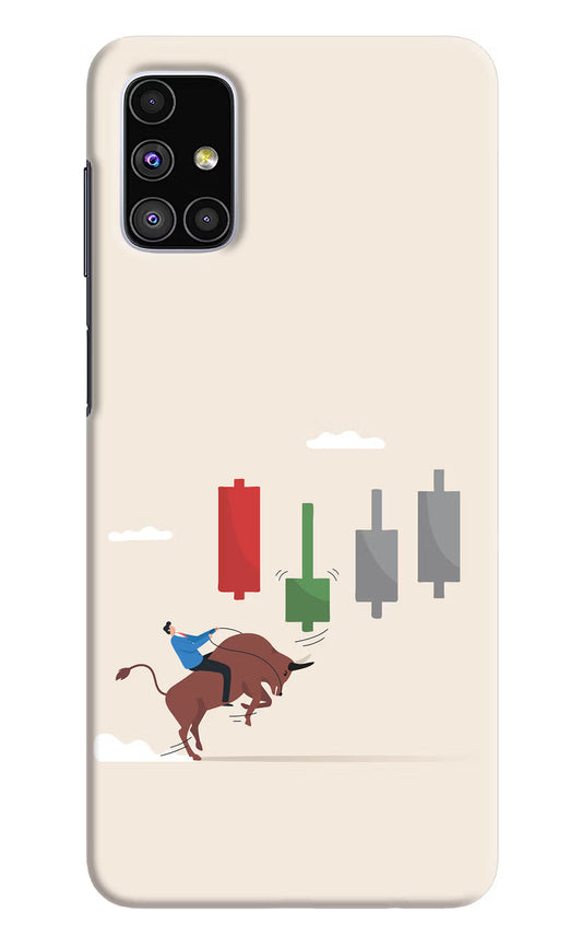 Bull Trading Momentum Samsung M51 Hard Case Back Cover by Casekaro