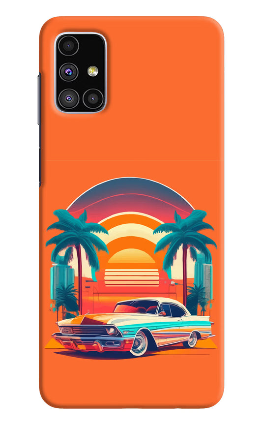 Palm Drive 80s Samsung M51 Hard Case Back Cover by Casekaro