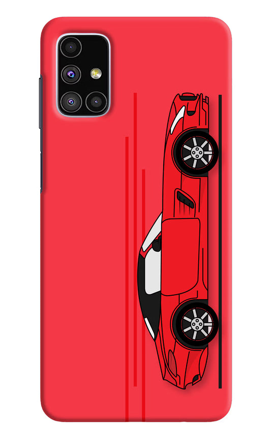 Red Velocity Samsung M51 Hard Case Back Cover by Casekaro