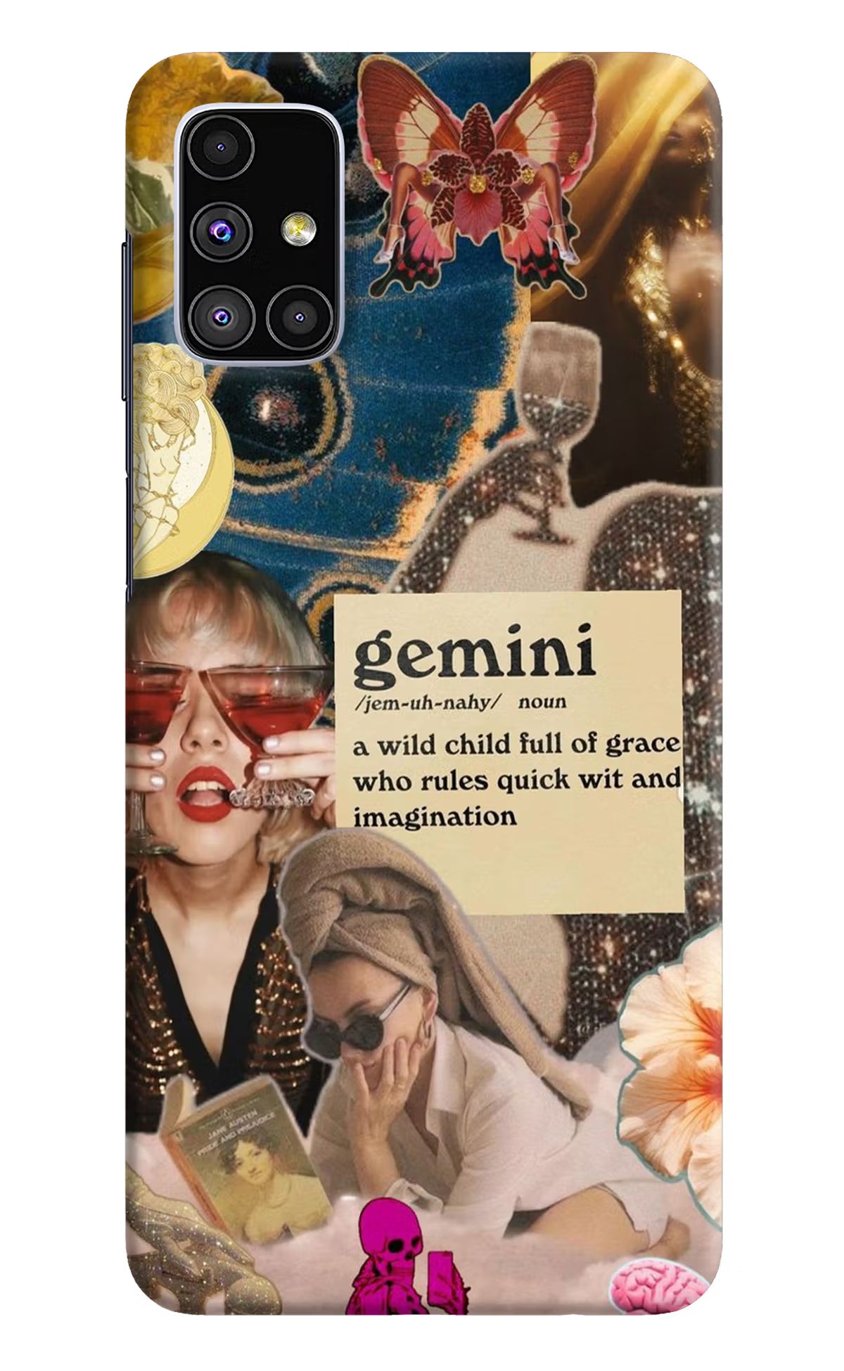 Gemini Zodiac Samsung M51 Hard Case Back Cover by Casekaro
