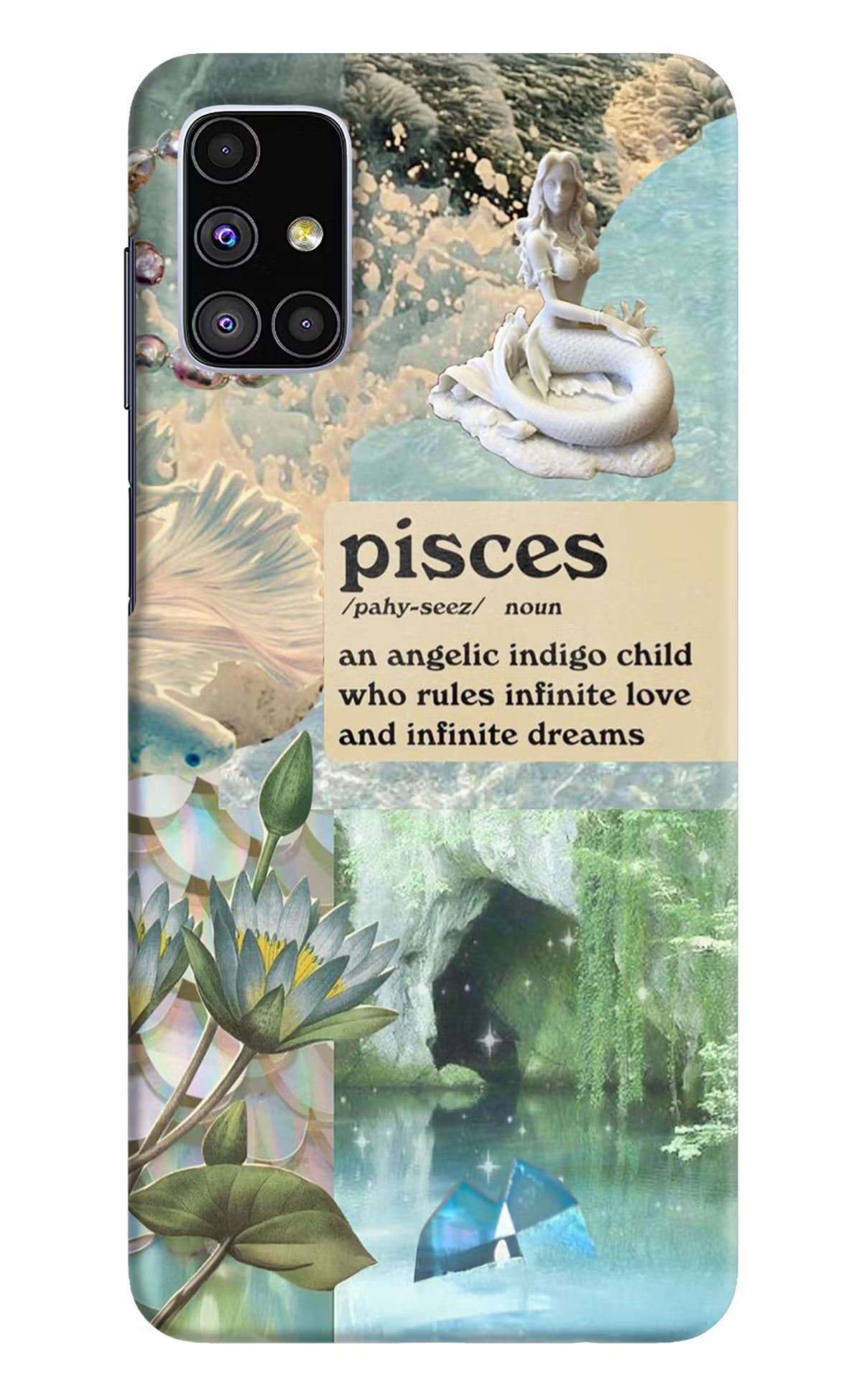Pisces Zodiac Samsung M51 Hard Case Back Cover by Casekaro