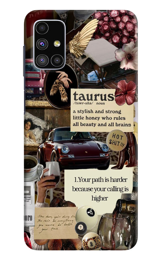 Taurus Zodiac Samsung M51 Hard Case Back Cover by Casekaro