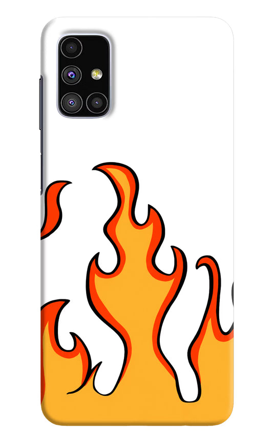 Fired Up – White Samsung M51 Hard Case Back Cover by Casekaro