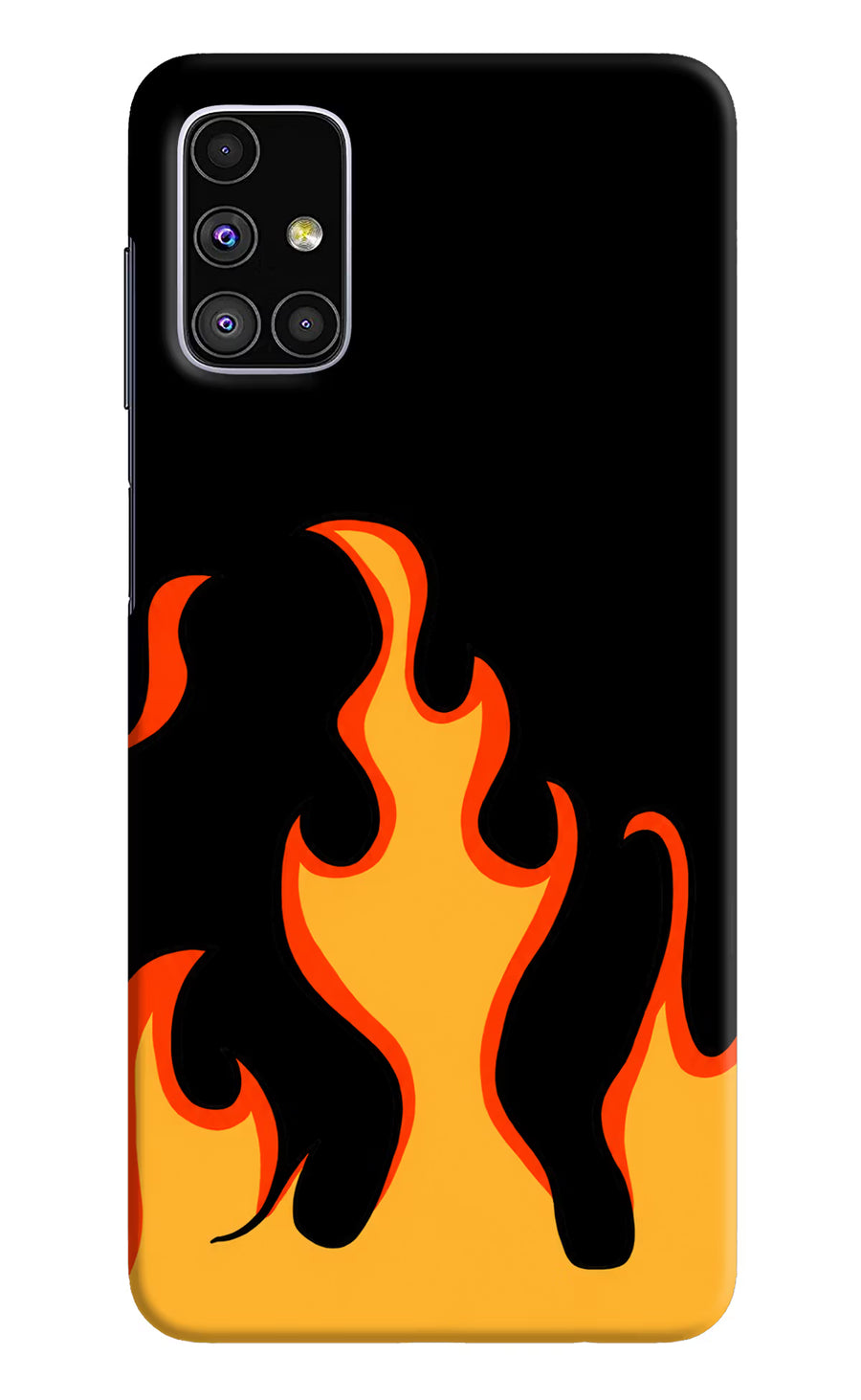 Fired Up – Black Samsung M51 Back Cover, Hard case