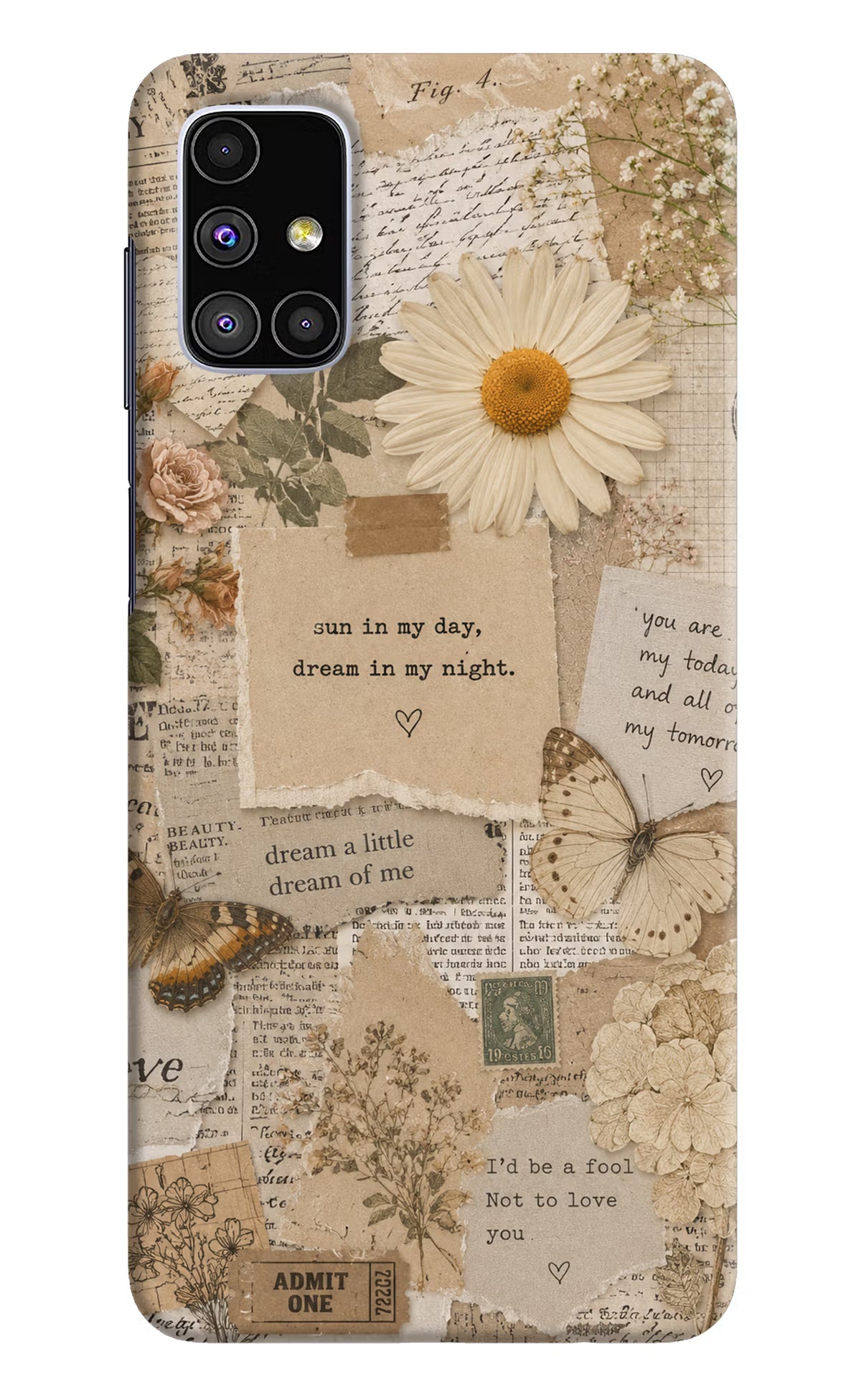 Vintage case Samsung M51 Back Cover