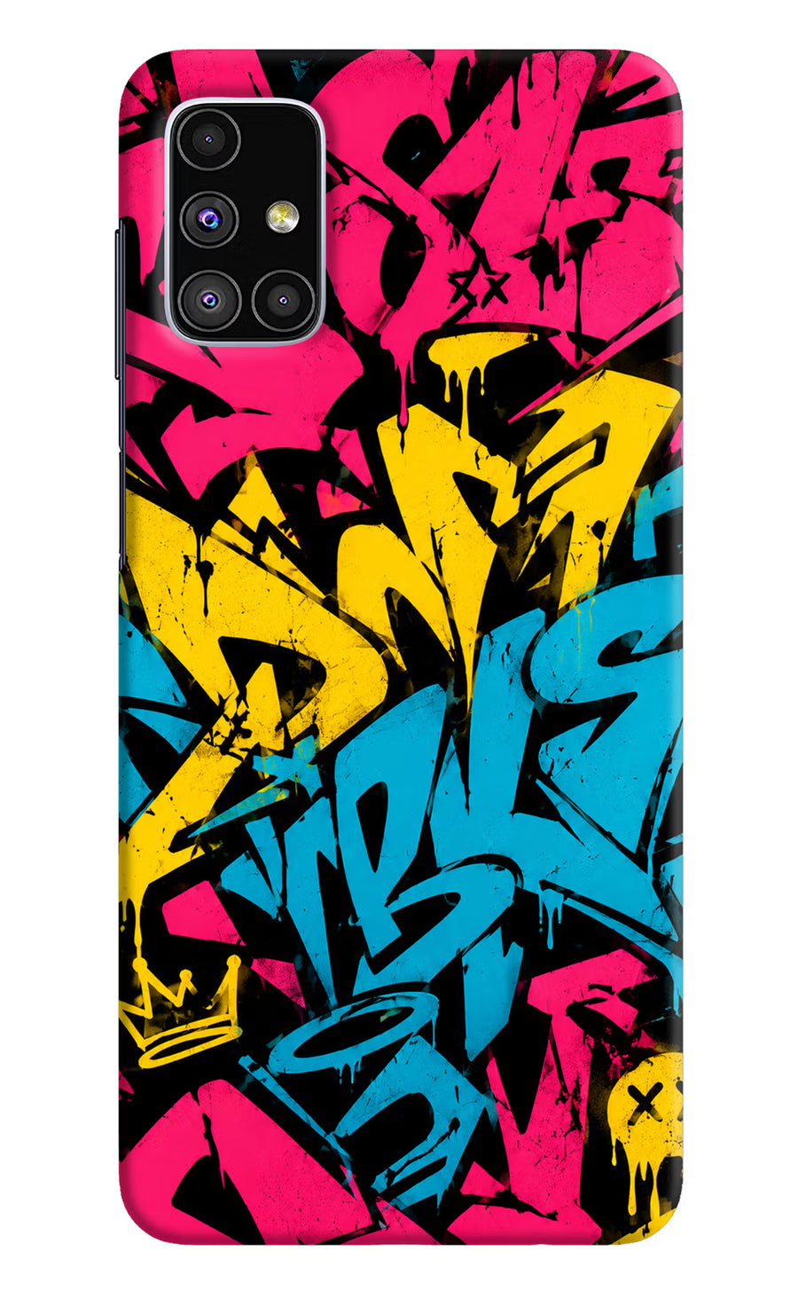 Graffiti Vibe Samsung M51 Back Cover, Hard case