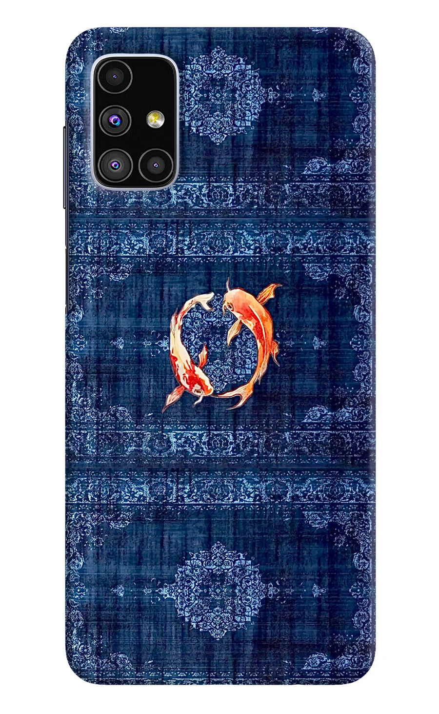 Koi Blue Samsung M51 Back Cover, Hard case